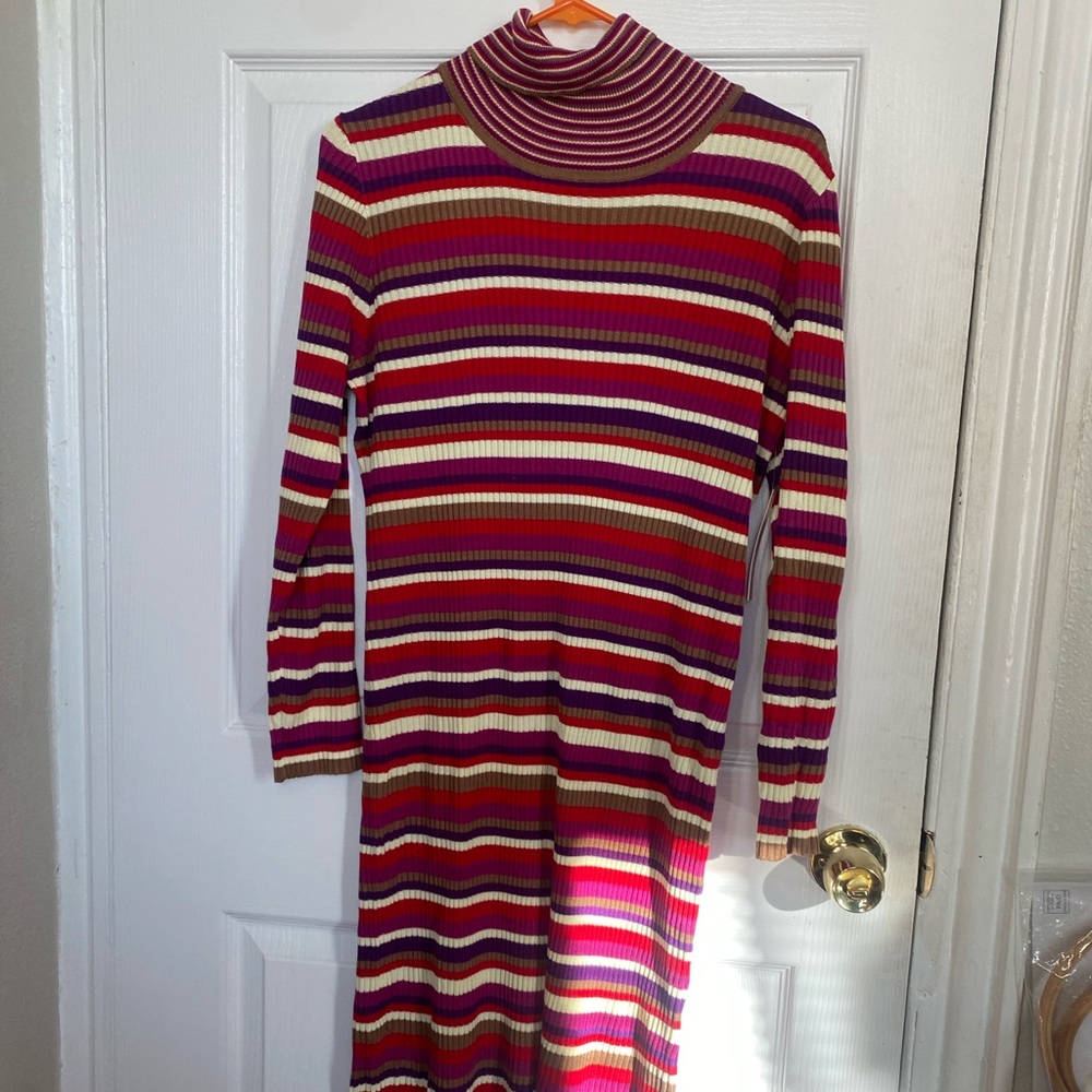 NWT Lisa Says Gah Virgine Dress - Hibiscus Stripe
